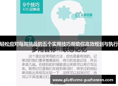 轻松应对每周挑战的五个实用技巧帮助你高效规划与执行